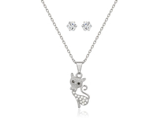 Juego de aretes con collar